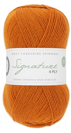 West Yorkshire Spinners Signature 4 Ply 1004 Amber