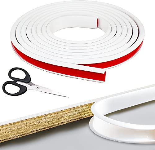 Kantenschutz Selbstklebend Tischkantenschutz U-Form Tisch Kantenschutz Bett Edge Protector für Tische Bettkanten Nachttische Wand Ecken Esstische Kommoden Möbel Weiß (2m x 16 mm)