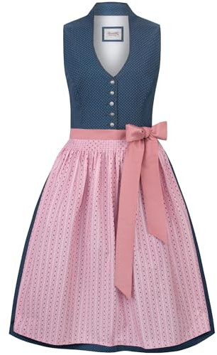 Stockerpoint Damen Dirndl Marina I Größe 32-48 I Bequemes Trachtenkleid mit Schürze & liebevollen Details I Bequem & pflegeleicht I Perfekt für Trachten & Festlichkeiten
