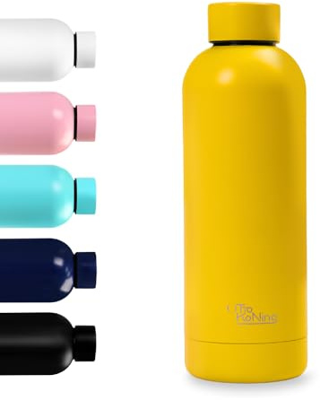 Edelstahl Trinkflasche 500ml - Otto Koning - Doppelwandige Vakuumisolierte Thermoskanne. Hält kalte Getränke 24 Stunden und heiße Getränke 12 Stunden. Auslaufsichere Thermosflasche BPA-frei