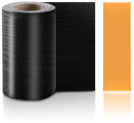 TECDW Bordi per Carta da Parati Autoadesivi 10M x 10CM Legno Nastro Decorativo Adesivo per Pareti Impermeabile Rimovibile Greche Adesive per Pareti per Cucina Soggiorno Bagno Battiscopa (Colore - 4)