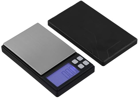 Báscula Digital de Precisión de Bolsillo 500 g x 0,01 g, Báscula de Joyería, Ideal para Oro, Flechas, Polvo y Medicina, con 7 Unidades, Función de Conteo Inteligente