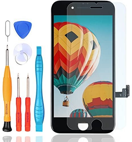 LL TRADER for iPhone 7 LCD Touch Screen Replacement Display Digitizer Assembly + Frame + Repair Tool Kits (Black)
