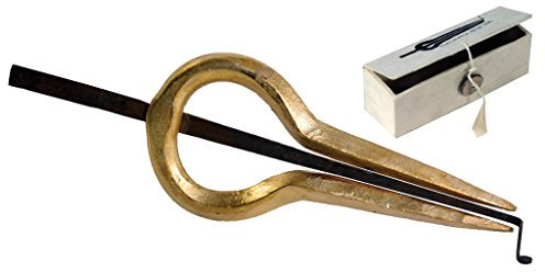 Maultrommel Murchunga aus Nepal Size L brass mit Aufbewahrung Schachtel Mund Instrument Rumpf aus Messing Zunge aus Eisen Musik Klang Percussion Weltmusik