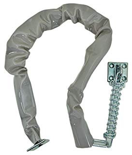 QCAA Heavy Duty Storm Door Chain Crash Steel Chain, 30 Length, Zinc Die Cast Base Zinc Plated, Steel Hook, Plastic Tube, 1 Pack