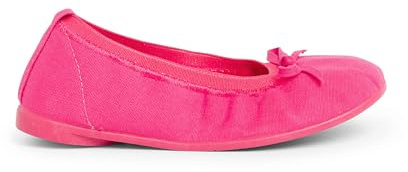 Pisamonas Bailarinas Niña Elástico Manoletina Tela Lazo Talla 26 Color Fucsia