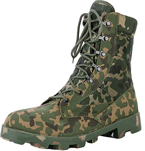 QAXZESA Pour des hommes Ultraléger Respirant Militaire Bottes Extérieur Désert Bottillons tactiques Bottes de combat Botte de patrouille de l'armée Chaussures de police de sécurité,Camouflage-46