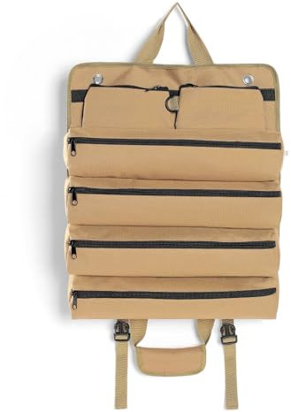 YIWENG Outdoor-Camping-Zelthering,Bodennagel-Aufbewahrungstasche,Zelthammer,Lange Bodennagel-Aufbewahrungstasche,tragbar,Oxford-Stoff,Zelt,Installationswerkzeuge,Organizer,aufrollbar,faltbar,Zeltheri