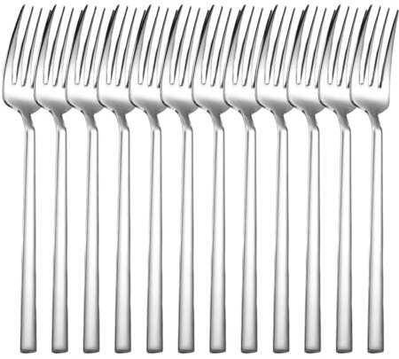 12x UYSAL New Stainless Steel Cutlery Dining Table Forks Pastry Dinner Forks