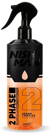 NISHMAN 2 Phase Conditioner - Argan Complex 400ml - Perfect Hydration and Styling for All Hair Types - Care, Shine, and Detangling in One