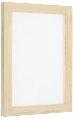 PATIKIL 9.8x7.8 Wooden Paper Making Screen, Paper Making Mould Frame Papermaking Mould Deckle for DIY Paper Craft Dried Flower Handcraft, Natural Color