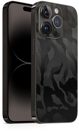 TF Skins Compatible avec iPhone 12 Pro Max, film de protection d'écran avec protection à 360 °, super fin et résistant (Shadow Black)