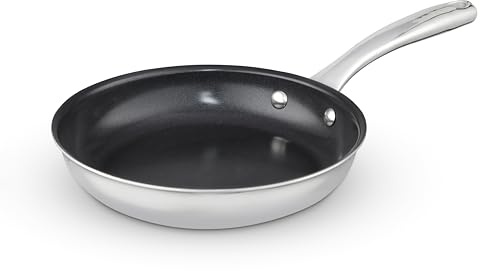 Good Food in Partnership with Tower Tri-Ply 28cm Frying Pan, 10x Stronger Superior Ceramic Coating, Induction Compatible, Stainless Steel