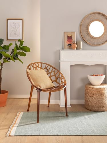 benuta Pop Wollteppich Karla - Mint 80x250 cm - Baumwolle,Wolle - Läufer & im Style: Uni, Hygge & Cozy, Minimalistisch - Pflegeleicht für Wohnzimmer Schlafzimmer