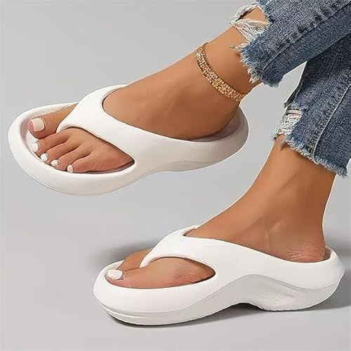 Arch Support Flip Flops for Women Plantar Fasciitis Orthopedic Sandals Platform Walking Cloud Sliders Super Soft Summer Beach Sandals Non-Slip Thong Walking Slippers