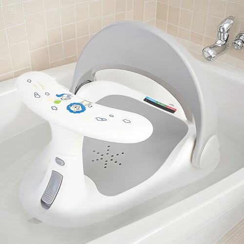 Asiento de baño para bebé, asiento de bañera antideslizante para bebés, asiento de baño ajustable a partir de 6 meses, para baño, camping, casa, viajes