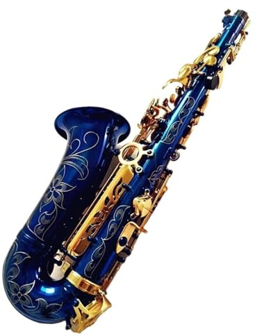 Professionell Saxofon Blå Altsaxofon E flat Rörblad Professionellt Munstycke Med Fodral