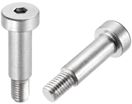 QUARKZMAN 2Pz 304 Acciaio Inossidabile Bullone Diametro 10mm Lunghezza 20mm Filettatura M8x1.25 Bulloni Spalla Con Testa Esagonale Per Macchinari Idraulici Per Stampaggio