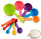 Lot de 10 tasses à mesurer en plastique et cuillères colorées pour cuisine, bain, style aléatoire