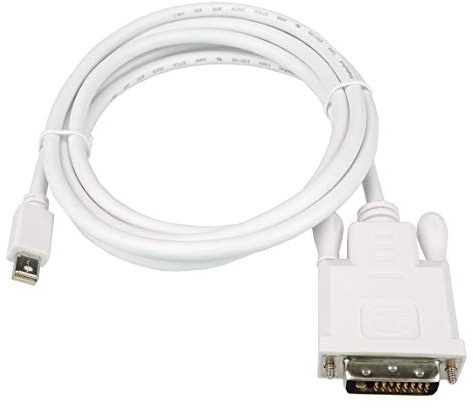 PremiumCord Cable Mini DisplayPort a DVI M/M 1 m, Mini DP, Compatible con Vídeo Full HD 1080p, Dolby TrueHD, Blanco