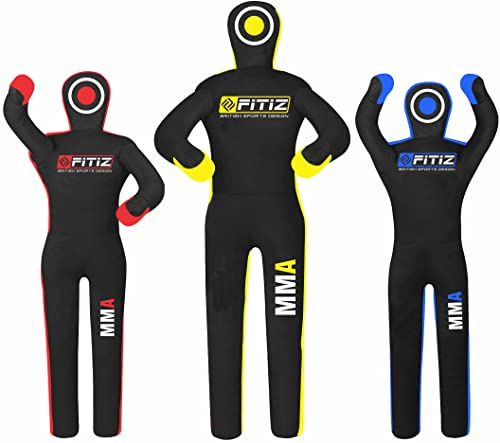 FITIZ Muñeco de boxeo para artes marciales mixtas (sin relleno) brasileño BJJ JIU Jitsu, posición de pie, chupete para lucha, artes marciales, boxeo, karate, entrenamiento (70 pulgadas,