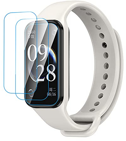 GIOPUEY Cinturini Compatibile con Xiaomi Band 8 Active, Morbido Silicone Cinturino + 3 Pezzi Pellicola Protettiva, [Resistente all'Usura] [Traspirante] - Beige