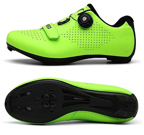 Fahrradschuhe für Männer und Frauen Mountainbike Schuhe SPD Schnalle Mountainbike Schuhe Rennrad Schuhe Entsperren Schuhe (37,Grün)