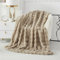 Kuscheldecke Kaninchen Plüsch Flauschige Decke Soft Wohndecke Dick 1000GSM Flanell Decke Couchdecke Warme Überwurfdecke Sofadecke Vielseitig Blanket Für Bett Sofa Schlafzimmer Büro Khaki 160x200cm