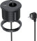 Einbausteckdose mit USB, Versenkbare Steckdose mit 2 USB-A,1 USB-C für Arbeitsplatte Küche,2m Kabel Ø 80 mm, Schwarz