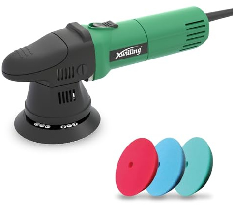 XWILLING Buffer Polisher, 5-Inch 8MM Dual Action Random Orbital Car Polisher with 6 Variable Speed MAX4500 RPM, Car Detailing Kit for Car Detailing Polishing and Waxing