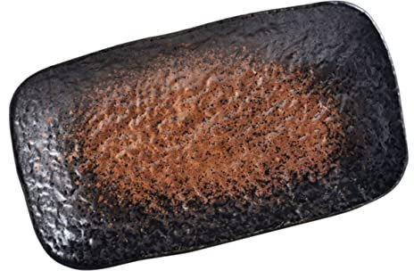 FUNNETOYU Plato Rectangular Cerámico Para Sushi y Aperitivos Decorativo Para Hogar y Restaurantes