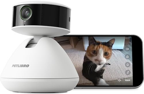 PETLIBRO Scout AI Pet Camera, Cat Dog Multi-Pet Recognition & Behavior Tracking, 1080p Pan/Tilt Indoor Camera, 360° HD View, Colour Night Vision, 2-Way Audio, Premium with Subscrpition