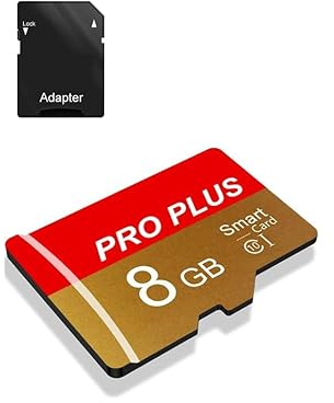 TF Card 8GB with Adapter, High Speed Memory Card, UHS-I C10 A1 Memory TF Card for Tablet/Mobile Phone/Camera/Car Audio/Game Console (8, GB)