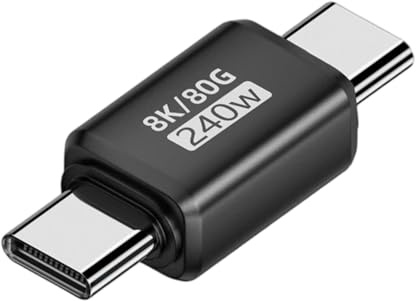 Guaber Adaptateur USB.0 en Aluminium pour La Sortie Vidéo 8K60Hz Et La Compatibilité des Périphériques Multiples 240W De Livraison De Puissance USB C Convertisseur