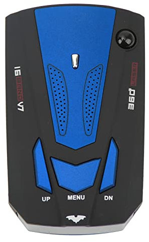 Asixxsix Car Radar Detector, Dc 12v Long Range Laser Radar Detector with 360 Degree Protection, Voice Alerts and and Speed Camera Alerts Vehicle Electronics Car Speed Detector Radar for Police(Blue)