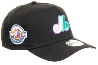 New Era Montreal Expos MLB Expos Baseball Club Sidepatch Black 9Forty A-Frame Snapback Cap - One-Size