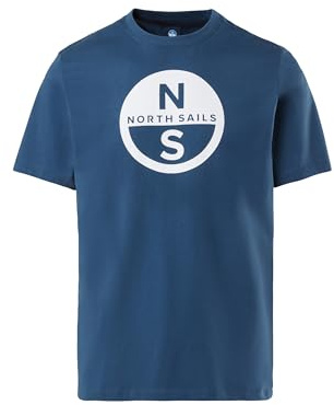 NORTH SAILS T-Shirt Uomo a Maniche Lunghe in Jersey di Cotone Organico con Maxi Logo