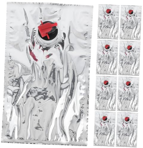 Warmhm 10pièces Pochette De Vin Portable avec Bec Verseur Sachets Boissons Réutilisables pour Transport Et Conservation Festival Et Voyage