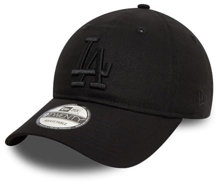 New Era Los Angeles Dodgers MLB League Essential Tonale Nero 9Twenty Berretto Regolabile