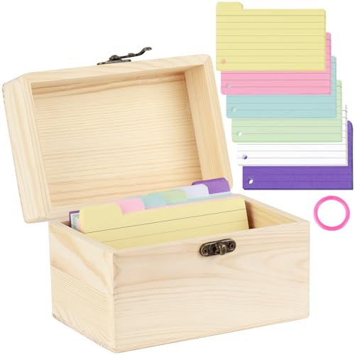 NZZVNZ Karteikarten Box 15,1x10,2x10,3cm, Vokabelkarten, Lernkarten, 12,5x7,9cm Flashcards, 150 Karteikarten Bunt für Englisch Vokabeln, Formeln und Notizen, und Büro Schule Präsentation Vortrag