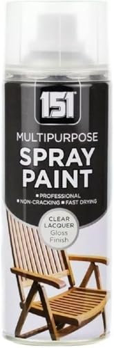MIXEL Clear Lacquer Spray Paint, Easy To Apply, Quick-Drying Formula, Ideal For Craft Projects, DIY Home Décor, Wood, Metal, Plastic, Indoor And Outdoor Use, 400ml, (1 Pcs)