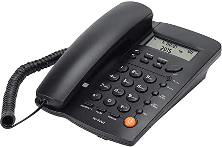 Awishwell Telephone Landline Phones, Corded Telephone with DTMF/FSK Mode-LCD Display-Calls Memory-Basic Calculator- M1,M2 One Touch Memory-Balck for Home/Office/Hotel