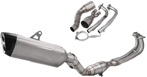 Sistema Escape Motocicleta Modificado Acero Inoxidable Accesorios Tubo Enlace Delantero Para TMAX530 560 2016-2025 Silenciador(TYPE-A)