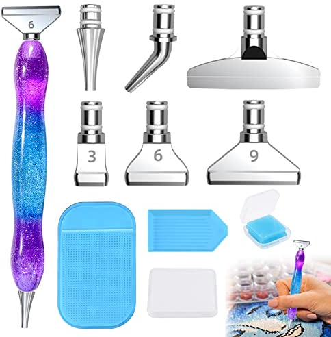 10 Pezzi Diamond Painting Accessori 5D Diamond Painting Kit Completo Penna per Pittura a Diamante in Resina Regali Fai da te Per la Festa Della Mamma con 6 Teste di Penna