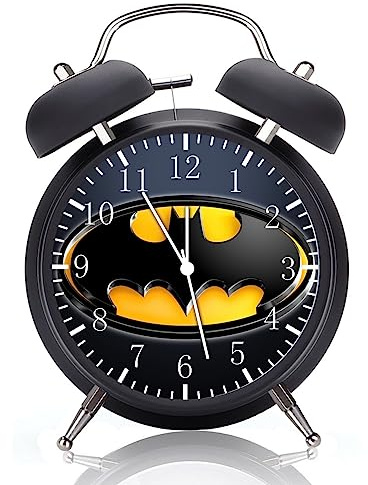 EDecor Alarm Desk Clock Twin Bell with Night Light Quite Silent Non-Ticking 4 Inches Glass Face - Great Decor for Home or Office – Best Gift Ideas for Birthday or Holidays G204