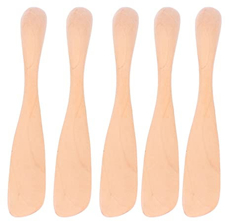 5 Piezas De Cuchillos De Mantequilla De Madera, Esparcidores De Queso, Esparcidores De Sándwich, Esparcidores De Condimentos, Mini Espátulas De Cocina, Cuchillos De Mantequilla De Madera(A)