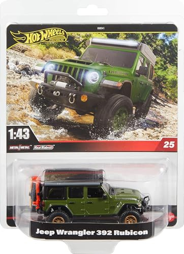 Hot Wheels Véhicule de qualité supérieure à l'échelle 1:43e, répliques sous licence officielle pour collectionneurs adultes, pneus Real Riders, corps et châssis en métal/métal