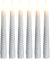 6 Candele Led Senza Fiamma con Stoppino 3D Realistico, Altezza 7,55 Pollici, Funzionamento A Batteria (Batteria Non Inclusa) Classiche Candele Affusolate Alte per Casa, Matrimonio E Feste Candles