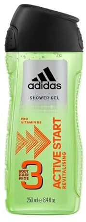 6er Pack - Adidas Men Duschgel - Active Start - 3in1 (Körper, Hair & Gesicht) - 250ml