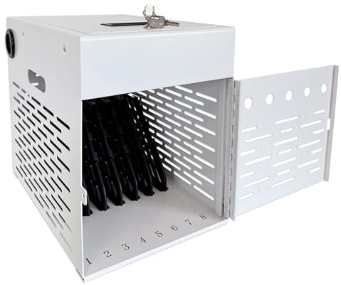 Plugsharge 8-Device Tablet & Laptop Charging Cabinet, Fully Assembled